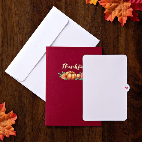 Lovepop Thanksgiving Pop-Up Card - 3D Holiday Greeting Card for Her and Him - Cornucopia 5" x 7"