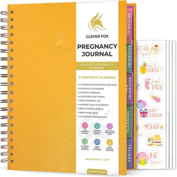 Clever Fox Pregnancy Journal & Memory Book - Pregnancy Planner & Notebook