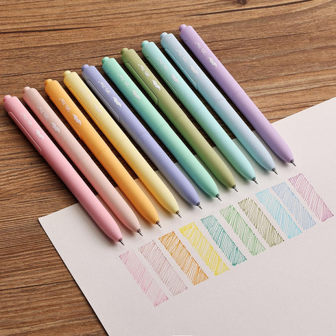 Mr. Pen- Retractable Gel Pens, 10 Pack, Colorful Ink Gel Pens, Pastel Barrels, Fine Point 0.5mm, Cute Pens