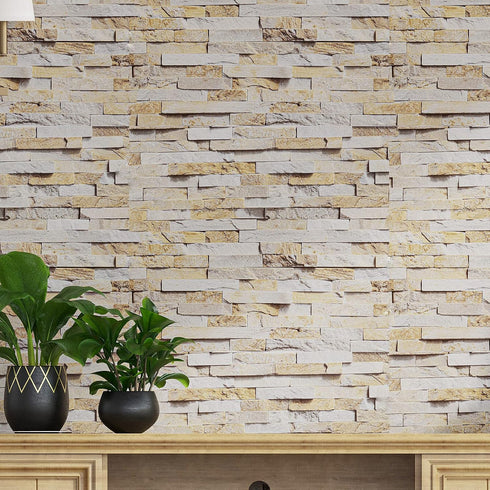 15.7''x354'' 3D VEELIKE Slate Brick Wallpaper Peel and Stick Vintage Faux Brick Contact Paper for Dollhouse Fireplace