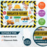 Decorably 81 Pcs Construction Theme Bulletin Board Decorations Set with Accompanying Borders for Classroom Decor