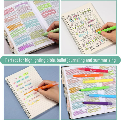 Mr. Pen Gel Highlighter, 16 Pack, Morandi and Vibrant Colors, No Bleed Highlighters for Bibles