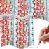 Christmas Pencils for Kids, Mini Wooden Xmas Pencils and Erasers, Colorful Patterns for Christmas Party Supplies