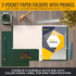Better Office Products Dark Green 2 Pocket Folders with Prongs, 50 Pack, Letter Size, Matte Texture