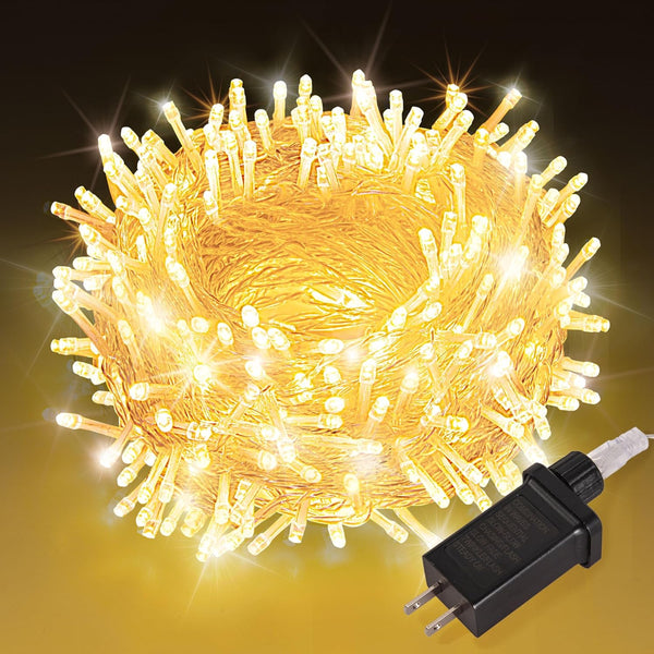 Etinga 200 LED String Lights 66ft Warm White, Plug in Fairy Lights with