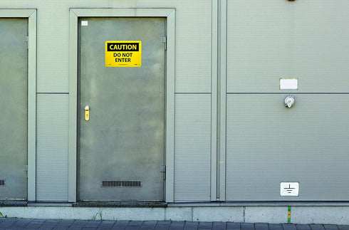 NMC C135R OSHA Sign, "CAUTION - DO NOT ENTER", 10" x 7", Rigid Plastic, Black on Yellow