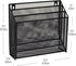 Mind Reader Vertical File Storage, Desktop Organizer Wall Mount, Metal Mesh for Office