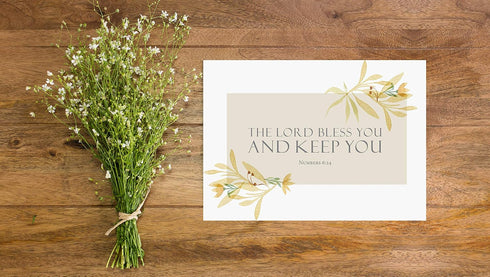 Pack 24 Religious Thank You Cards with Bible Verse - Watercolor Scripture Design - of - Rectangle