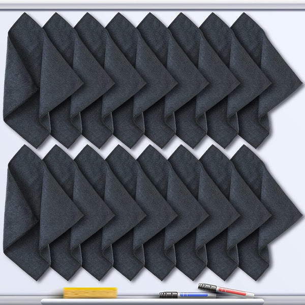 Gerrii 16 Pcs Magnetic Cleaning Cloth Dry Erasers for White Boards, Reusable Microfiber Cloth for Classroom