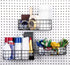 Pegboard Baskets, Set of 3 Black, Square Style Baskets for Organizing Tools, Workbench, Garage Storage