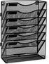 EasyPAG Office Supplies Wall File Organizer, 7 Tier Vertical Hanging File Folders Holder, Black