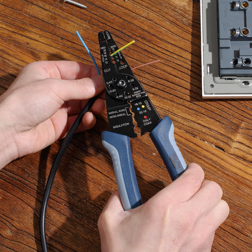 Mr. Pen Wire Stripper, 8 inch, Blue, Wire Stripping Tool, Wire Cutter Stripper for Stripping Wire