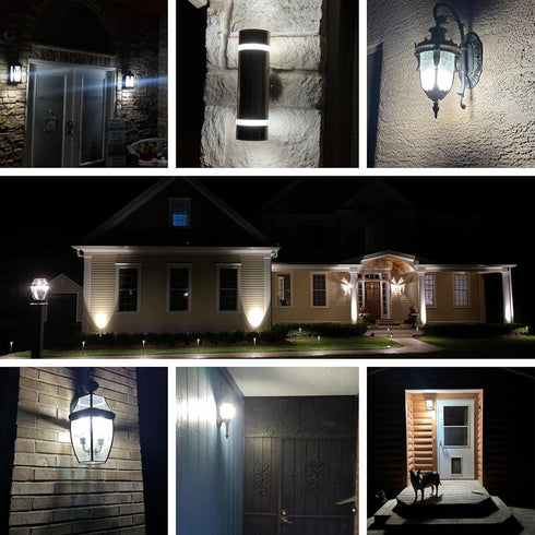 ALIDE Bulbs 9W Bulbs 6000k White,E26 A19 75W 1000LM Bulbs,2Pack Dusk to Dawn Outdoor Light for Outside Porch Patio
