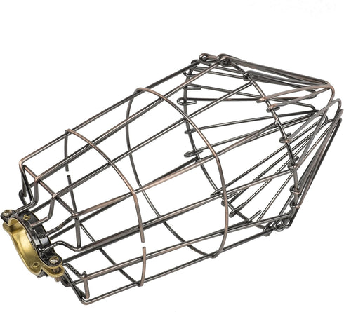 Bronze Long Metal Wire Light Cage Guard for Pendant Lamps - Customizable Design