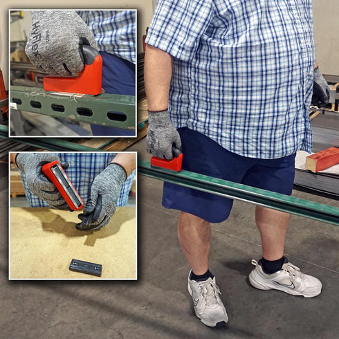 Master Magnetics Strong Magnet, Red - 100 lb Pull Force, Ergonomic Handle, 07501