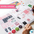 Vladi Creative Cute Colorful Planner Stickers – 1054 pcs / 15 Sheets – Functional & Decorative Icons, Dates, Weather,