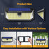 416 300 3 2 Pack IP66 TECKNET LED Solar Lights Outdoor Waterproof, Angle & Lighting Modes Motion Sensor Outdoor Lights