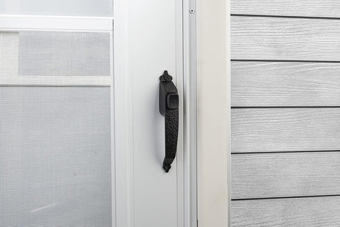 Wright Products Colonial Tie Down Push Button Door Latch, Black, for Screen and Storm Doors