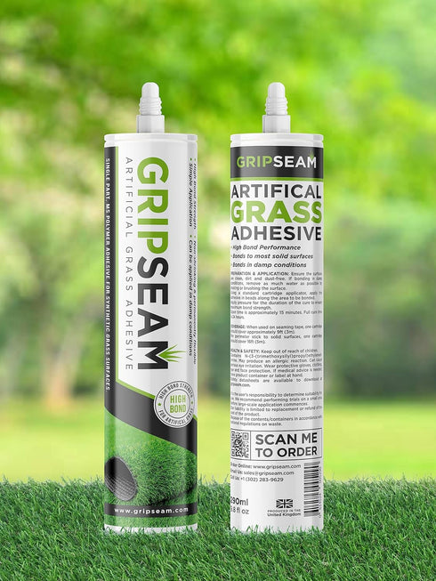 GripSeam Artificial Grass Adhesive, 290ml MS Polymer Adhesive for Synthetic Grass Surfaces