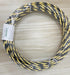 49FT Fish Tape Wire Fishing Tools, 6.0mm Diameter 3 Wires Twisted with Guide Spring, Black and Yellow 15m