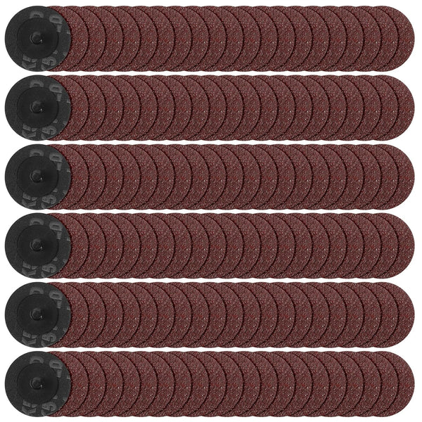 Giloaou 200 PCS 2 Inch 36 Grit Sanding Discs Roll Lock Quick Changing