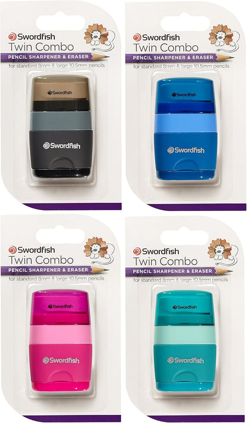 Swordfish "Twin Combo" Pencil Sharpener and Eraser by Swordfish
