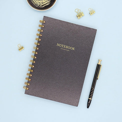 Blue Sky Professional Hardcover Executive Notebook, 160 Ruled Pages, Twin-Wire Binding, 5.75” x 8.5", Gray