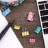 TecUnite 150 Pcs Binder Clips, Assorted Sizes, Pastel Paper Clamps for Office Supplies