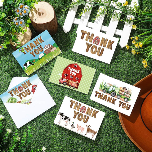 Motiskyy 24 4H 4H, Pcs Thank You Cards with Envelopes Bulk Blank Thank You Cards Inspirations Gifts for FFA(Farm)