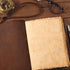 NomadCraftsCo. Vintage Leather Journal, Handmade Leather Sketchbook, Antique Deckle Edge Paper, Book of Shadows Journal