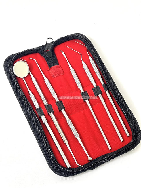 GERMAN Dental Hygiene Kit, 6 Piece Dentist Tools for Teeth Cleaning and Gum Health