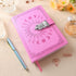 Women,A5 224 8.5" 5.9" ZXHQ Journal with Lock for Girls Pages Lock Diary, Colorful Edge, Refillable, Leather Hardcover