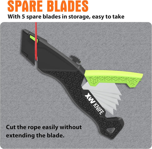 XW Utility Knife Set, Retractable Box Cutter and Folding Utility Knife, Total 20 Blades Included, 4-Pack