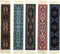 Set of 5 Colorful Rug Bookmarks - Miniature Oriental Style Design for Reading, Novelty Office Accessories