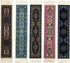 Set of 5 Colorful Rug Bookmarks - Miniature Oriental Style Design for Reading, Novelty Office Accessories