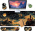 HaoSiTeck 4-Piece Extended Large Mouse Pad Set for Women Men with Castle Night