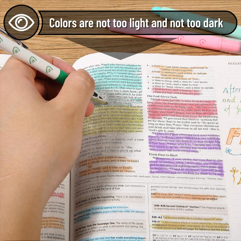 Mr. Pen Bible Highlighters and Pens No Bleed, 12 Pack Gel Highlighters for Bibles, No Bleed Through Bible Pens