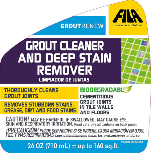 24 OZ, FILA Filagrout Net Grout Cleaner for Tile Floors, Ceramic Tile and Porcelain Tile, Non-acid and Biodegradable