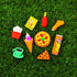 Raymond Geddes Snack Attack II 3D Erasers - 54 per Bag, 9 Quirky Snack-Themed Designs