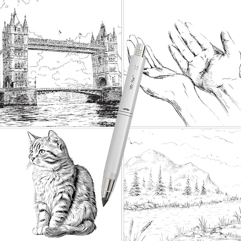 Mr. Pen 5.6 mm Mechanical Pencil Lead Holder, Clutch Pencil for Sketching and Drawing