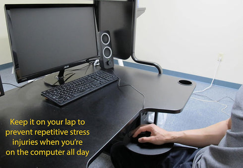 MOJO-HOME MOJO Beanbag Ergonomic Mousepad - Comfortable Mouse Pad for Sofa, Bed, Lap, Couch, and Anywhere Else (Black