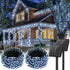 2 Pack 144Ft 400 8 Brightown Solar Christmas String Lights Outdoor, Total LED Twinkle Fairy Lights Waterproof