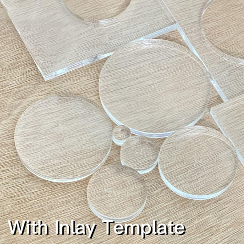 Pack of 4 Circle Inlay Template Set, Router Templates for Woodworking,Router Jig Templates Decorative Templates