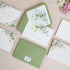 50 PACK 4x6 PONATIA Gold Foil Thank You Cards With Sage Green Envelopes, Floral Printing Greeting Cards With Adhesive