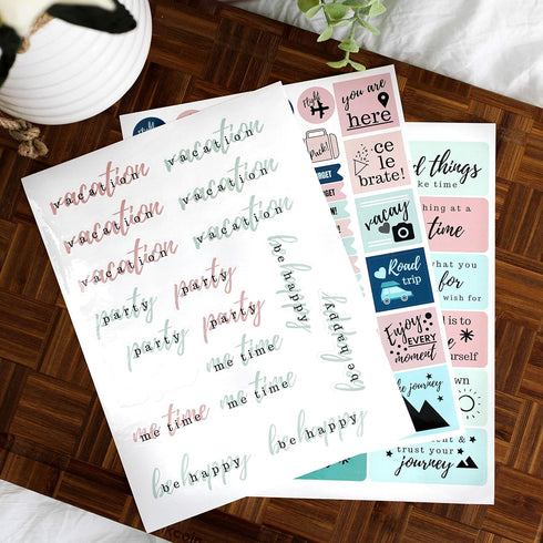 Planner Stickers - Set of Over 1,000 Colorful Stickers, 20 Sheets for Busy Bee Planners