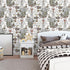 17.7''x354'' VEELIKE Boho Cat Wallpaper Peel and Stick Cat Themed Floral Wallpaper for Nursery Playroom Kids Room