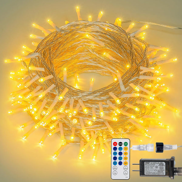 String Lights Indoor Bedroom,98FT 200 LED Fairy String Lights Outdoor Waterproof, Memory