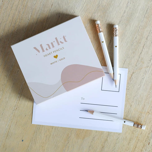 Bridal Pencils for Bridal Shower Games & Wedding Favors, White Short Pencils for Guests, Mini Pencils for Games