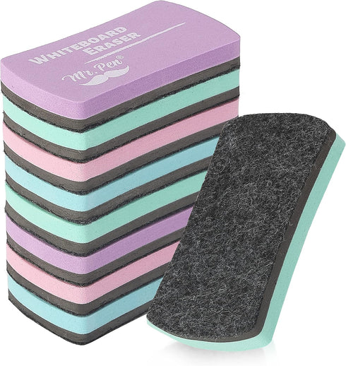Mr. Pen Magnetic Dry Erase Erasers, 8 Pack, Pastel Colors, Whiteboard Eraser, Magnetic Dry Eraser for Whiteboard