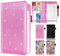 Server Book with 2 Zipper Pockets, Leather Server Book Organizer for Waitress,